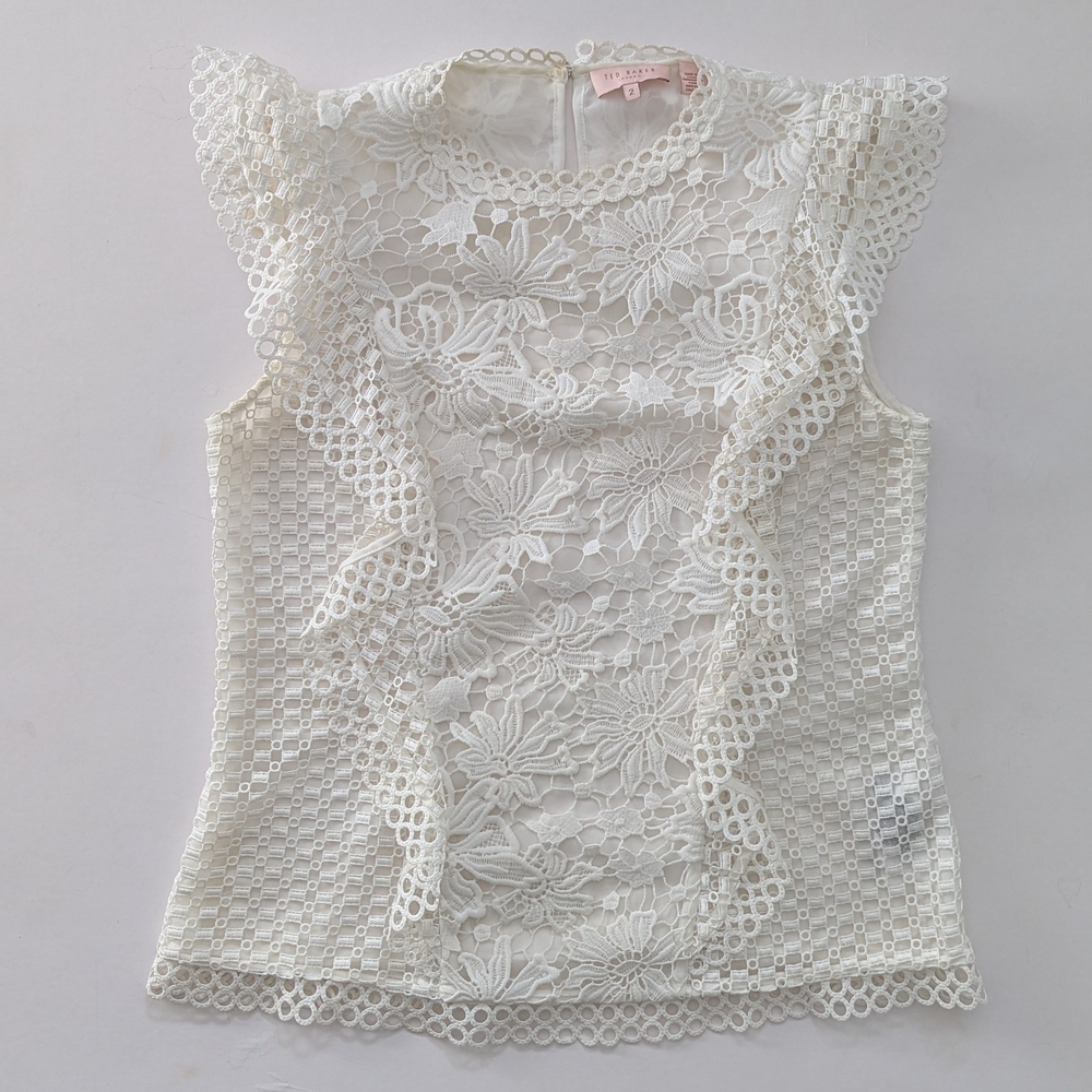Ted Baker Lace Flutter Sleeve Tank 2